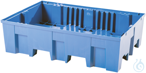 Auffangwanne PE-HD Blau&nbsp;unterfahrbar V=220...