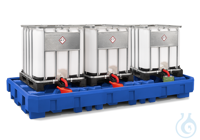 IBC-Station PE Blau unterfahrbar V=1000L, 3640x1800x450