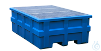 IBC-Station PE Blau GiR vz unterfahrbar V=1000L, 1370x1980x690
