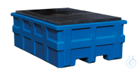 IBC-Station PE Blau GiR PE unterfahrbar V=1000L, 1370x1980x720
