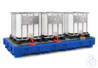 IBC-Station PE Blau GiR vz unterfahrbar V=1000L, 3640x1800x450