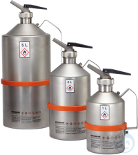 Safety can st.steel 1.4571 pol. V=2 L, 131x131x295 Safety can polished stainless steel 1.4571...