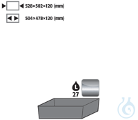 bottom collecting sump st.steel 1.4301 raw for S30 B600 528x502x120 bottom...