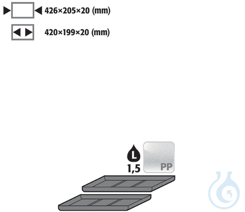 Einlegewanne PE roh fuer UB90 B590 426x205x20