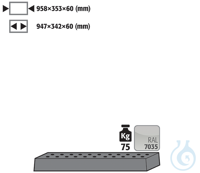 perforated insert sh.steel lam. for UB90 B1100 D=500 950x345x66 Perforated...