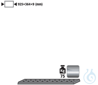 perforated insert H=9 mm st.steel 1.4016 raw for UB90 B1100 D=500 925x364x9...