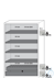 Equipment packages Q90 4x HF.ML.5534 shelf standard powder-coated sheet steel RAL 7035 light...