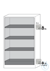 Equipment packages Q90 3x HF.ML.5534 shelf standard powder-coated sheet steel RAL 7035 light...