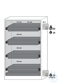 Equipment packages Q90 4x HF.I.22846_Ndrawer (standard)powder-coated sheet...