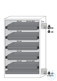 Equipment packages Q90 5x HF.I.22846_Ndrawer (standard)powder-coated sheet...