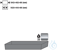bottom collecting sump st.steel 1.4016 raw for Q90/S90 B1200 1042x507x86...