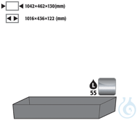 bottom collecting sump st.steel 1.4016 raw for Q90/S90 B1200 1042x462x122...