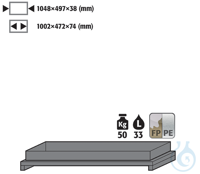 tray shelf metal free PP raw for Q90/S90 B1200 955x485x112 Tray shelf...