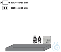 tray shelf sh.steel lam. for Q90/S90 B1200 1042x462x80 Tray shelf...