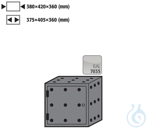 Lagerbox links St.bl. besch.gl. fuer S90 B600, ...