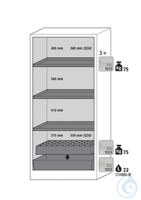 Equipment packages Q90 3x HF.ML.11166shelf standardpowder-coated sheet...