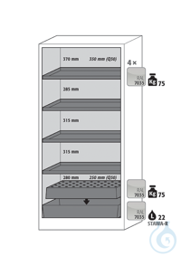 Equipment packages Q90 4x HF.ML.11166shelf standardpowder-coated sheet...