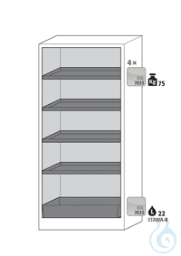 Equipment packages Q90 4x HF.ML.11166shelf standardpowder-coated sheet...