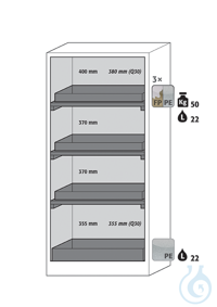 Equipment packages Q90 3x HF.I.25615_Ntray shelf (standard)PP rawmetal free,...