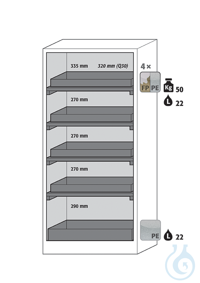 Equipment packages Q90 4x HF.I.25615_Ntray shelf (standard)PP rawmetal free,...
