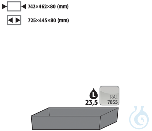 bottom collecting sump sh.steel lam. for Q90/S9...