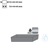 bottom collecting sump st.steel 1.4301 raw for Q90/S90 B900 742x507x83 Bottom...