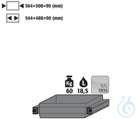 drawer sh.steel lam. for Q90/S90 B900 564x508x90 drawersheet steel...