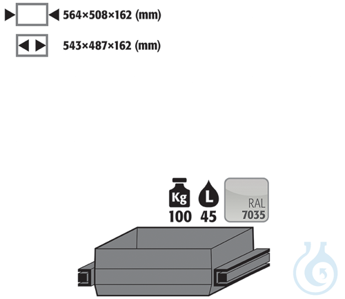 drawer (heavy duty) sh.steel lam. for Q90/S90 B...