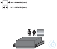 drawer (heavy duty) st.steel 1.4301 raw for Q90/S90 B900 564x508x162 Drawer...