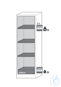 Equipment packages Q90 3x HF.M.5774shelf standardstainless steel 1.4301, load...