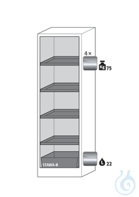 Equipment packages Q90 4x HF.M.5774shelf standardstainless steel 1.4301, load...