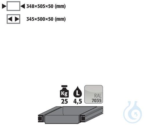 Auszugswanne St.bl. besch.gl. fuer Q90/S90 B600...