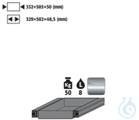 drawer (disposal) st.steel 1.4301 raw for Q90/S90 B600 332x505x50 drawer...