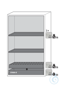 Equipment packages S90 2x HF.ML.5534shelfpowder-coated sheet steelRAL 7035...