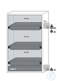 Equipment packages S90 3x HF.I.22846_Ndrawerpowder-coated sheet steelRAL 7035...