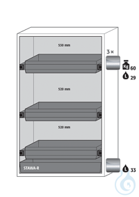 Equipment packages S90 3x HF.I.22847_Ndrawerstainless steel 1.4301, L= 60 kg,...