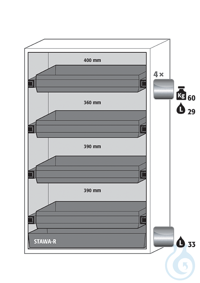 Equipment packages S90 4x HF.I.22847_Ndrawerstainless steel 1.4301, L= 60 kg,...