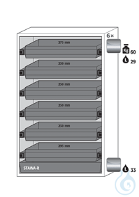 Equipment packages S90 6x HF.I.22847_Ndrawerstainless steel 1.4301, L= 60 kg,...