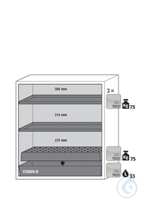 Equipment packages S90 2x HF.ML.5534shelfpowder-coated sheet steelRAL 7035...