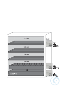 Equipment packages S90 3x HF.ML.5534shelfpowder-coated sheet steelRAL 7035...