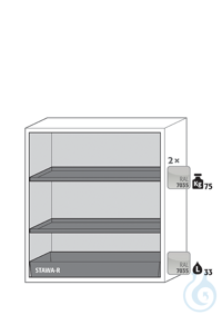 Equipment packages S90 2x HF.ML.5534shelfpowder-coated sheet steelRAL 7035...