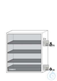 Equipment packages S90 3x HF.ML.5534shelfpowder-coated sheet steelRAL 7035...