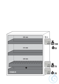 Equipment packages S90 2x HF.ML.27064tray shelfpowder-coated sheet...