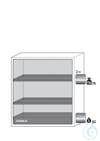 Equipment packages S90 2x HF.M.5771shelfstainless steel 1.4301, L= 75 kg1x...