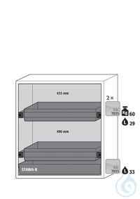 Equipment packages S90 2x HF.I.22846_Ndrawerpowder-coated sheet steelRAL 7035...
