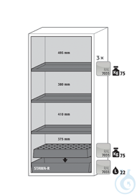 Equipment packages S90 3x HF.ML.11166shelfpowder-coated sheet steelRAL 7035...