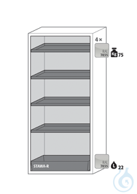 Equipment packages S90 4x HF.ML.11166shelfpowder-coated sheet steelRAL 7035...