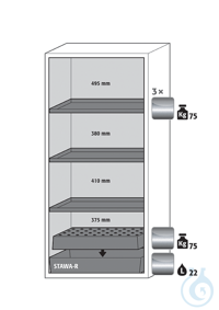 Equipment packages S90 3x HF.M.11169shelfstainless steel 1.4301, L= 75 kg1x...