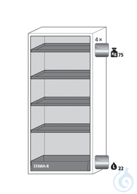 Equipment packages S90 4x HF.M.11169shelfstainless steel 1.4301, L= 75 kg1x...