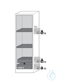 Equipment packages Q90 2x HF.ML.5553shelf standardpowder-coated sheet...